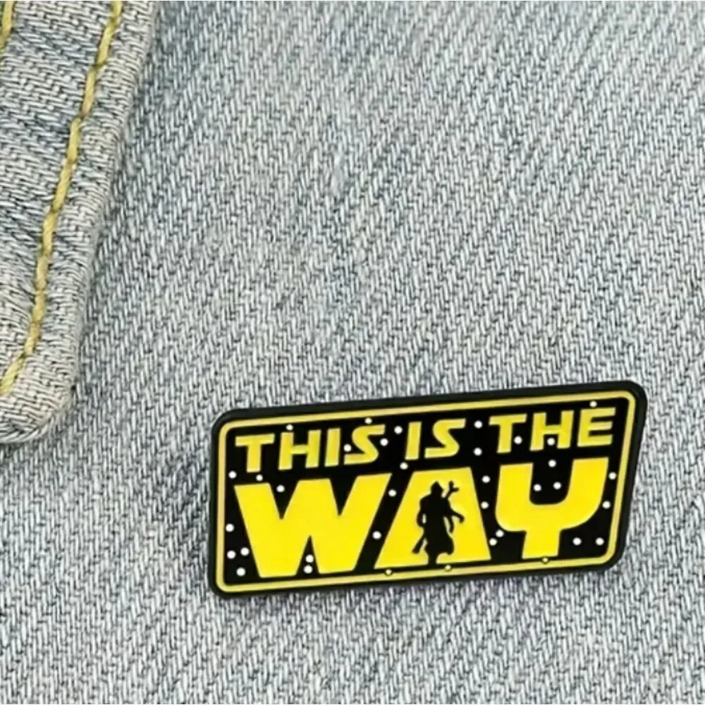 This is the WAY Mandalorian Novelty Enamel Lapel Pin Backpack Star Wars Jewelry